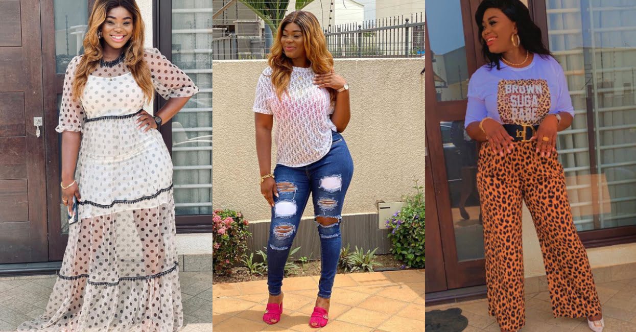 Akua GMB puts beautiful curves on display as she flaunts her mansion