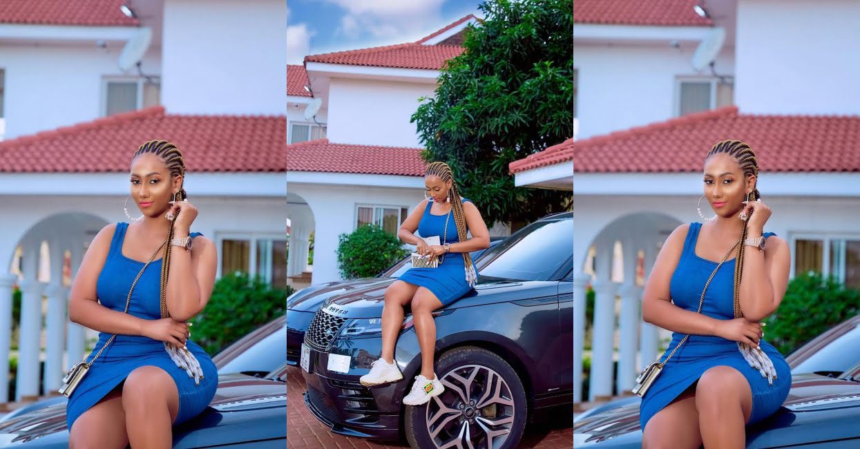 Hajia4real flaunt her luxurious cars and huge mansion in new photos
