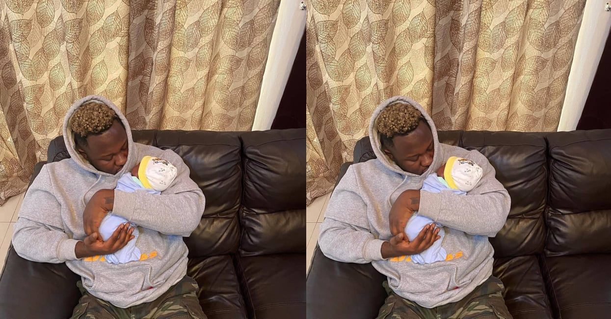 Father of the year: Medikal serves daddy goal with beautiful daughter in new picture