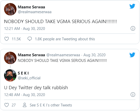 Maame Serwaa in serious trouble after insulting VGMA, Social media users roast her