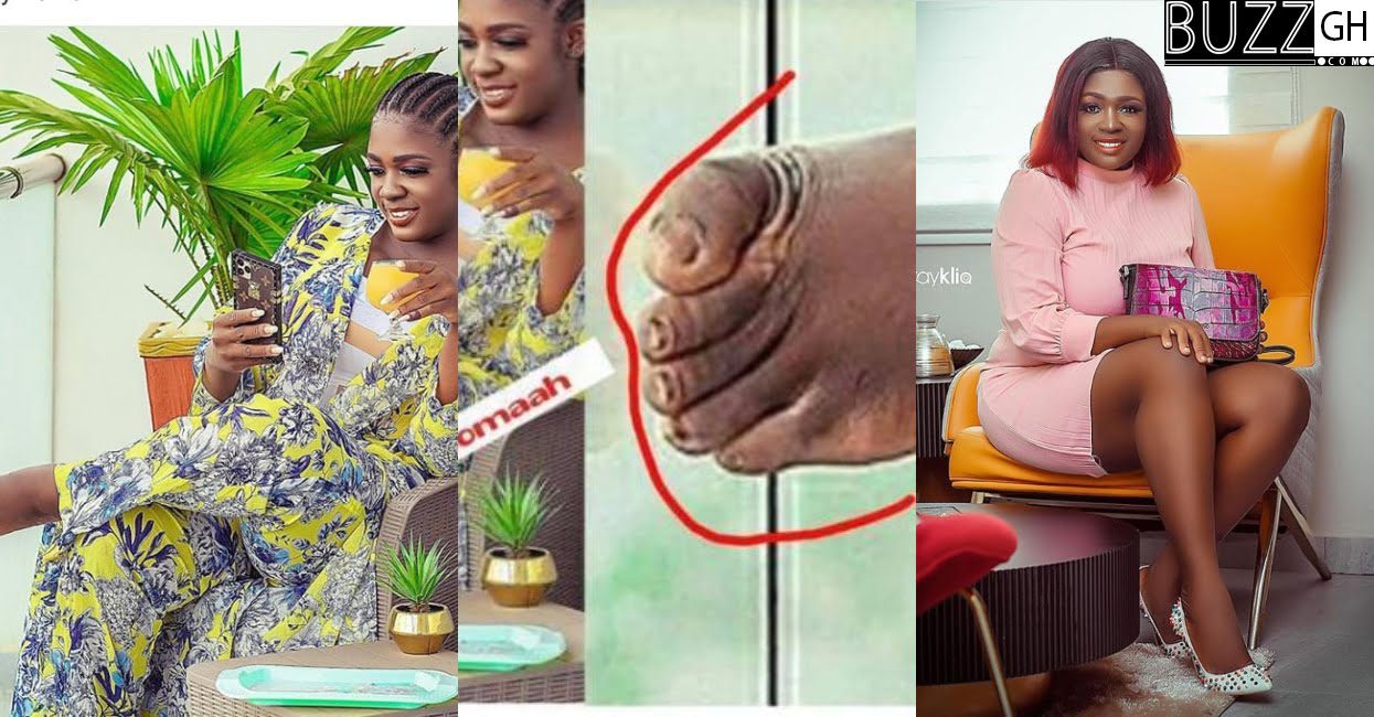 Social Media Users roasts Tracey Boakye's zoomed-in toes, says its disgusting - Photo