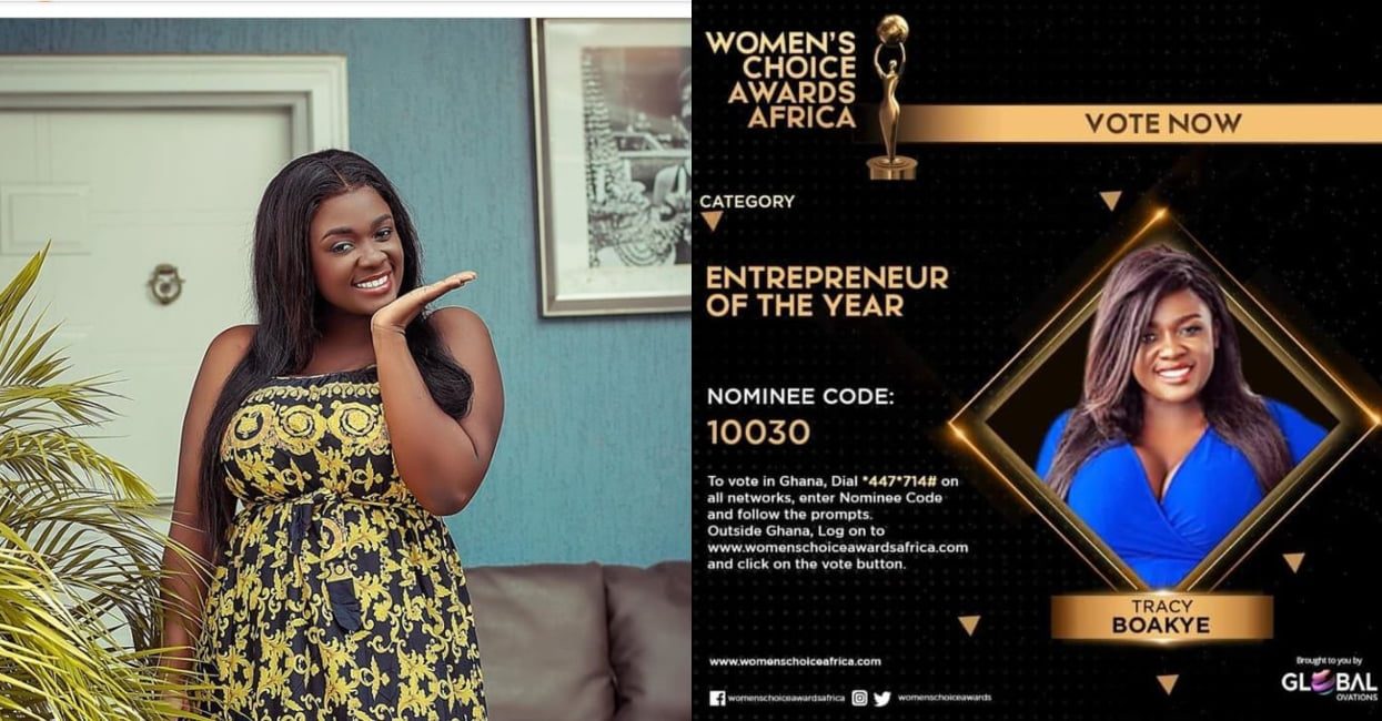 Tracey Boakye shows 'Ashawobrity' pays as she grabs nomination for Entrepreneur Award