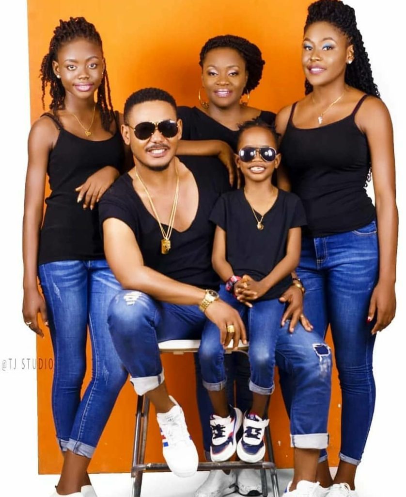 Ghanaian Actor Frank Artus flaunts his beautiful family online (photo)