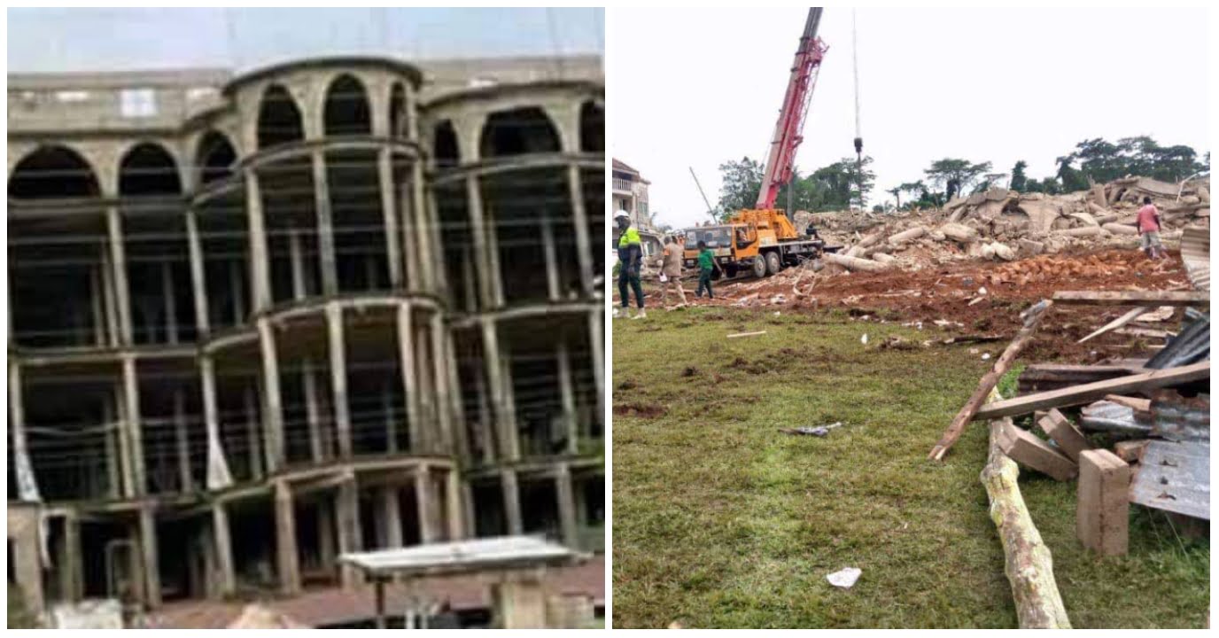 Church with 3-story building collapses and traps worshippers, 1 Dead