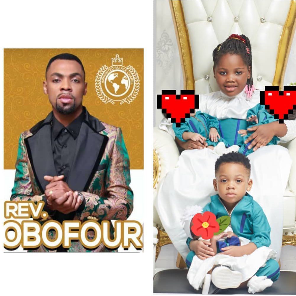 Meet all the 5 adorable kids of Reverend Obofour - Photos