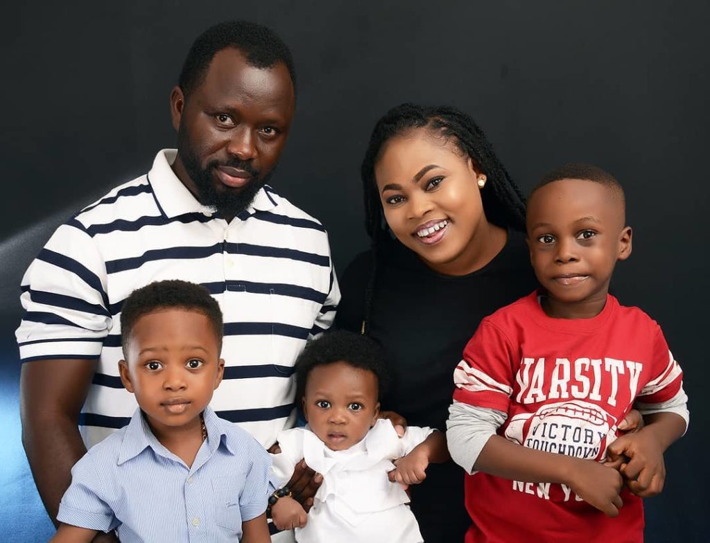joyce blessing and ex-husband, dave joy and their children