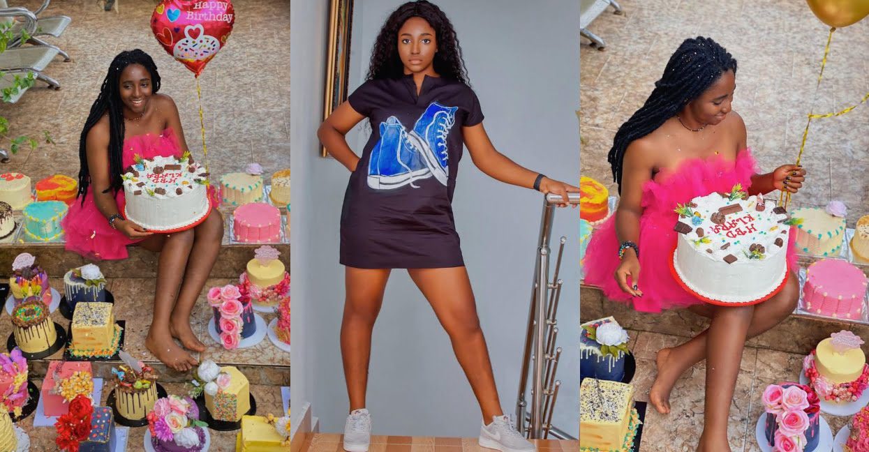 Beautiful Lady stirs the internet with over 50 cakes surrounded her on her birthday - Photos