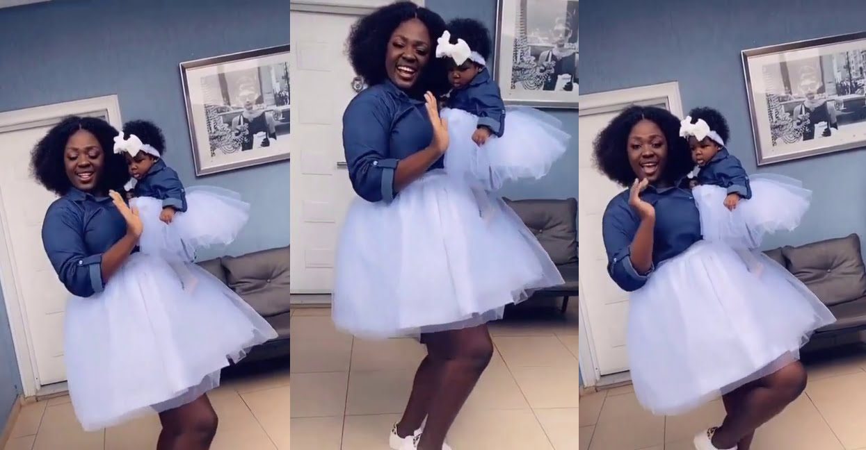 Tracey Boakye gets on the dancefloor with Her newborn baby (video)