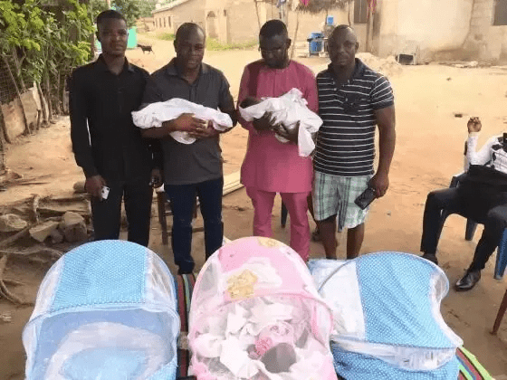 So Sad Mother of newborn Triplets dies leaving the babies (photos)