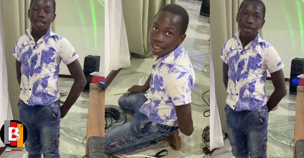 Meet Emmanuel, the youngest Dstv Installer in Ghana who is only 11 years of age (video)