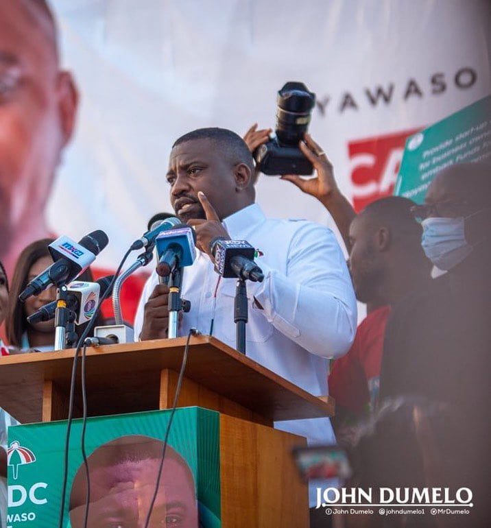 Watch video of John Dumelo rides a bicycle in campaigning
