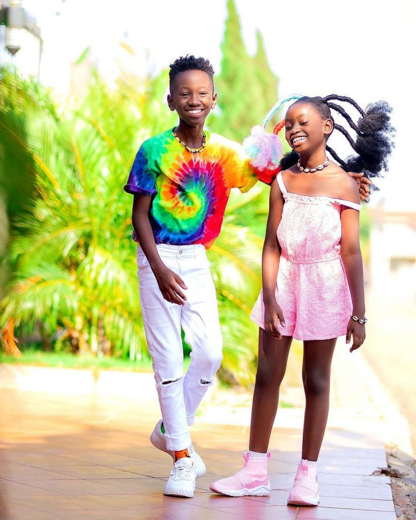 Pictures of Okyeame Kwame's kids that shows he has truly been blessed with a wonderful gift from God(photos)