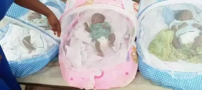 So Sad Mother of newborn Triplets dies leaving the babies (photos)
