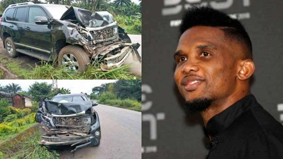 Former Barcelona and Chelsea star Samuel Eto’o in the hospital after being involved in a car accident