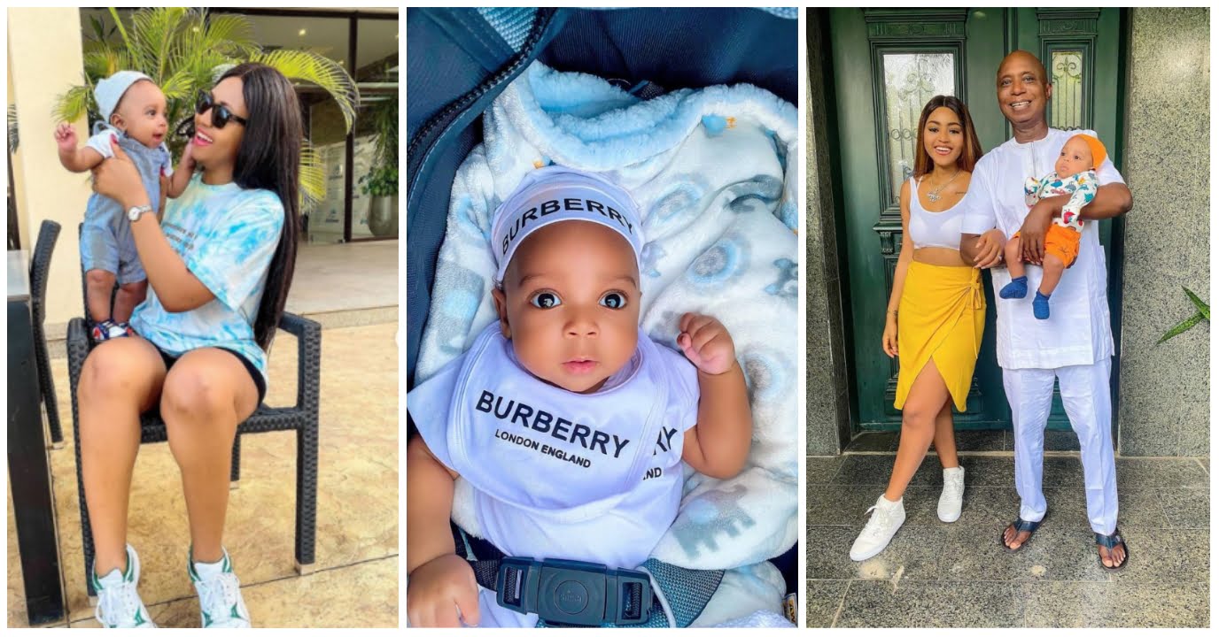 Regina Daniels's Baby Boy is 4-months-old - here are adorable photos of him
