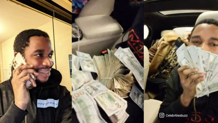 Twene Jonas Flaunts 1 Million Dollars And iPhone 12 pro In a New Video