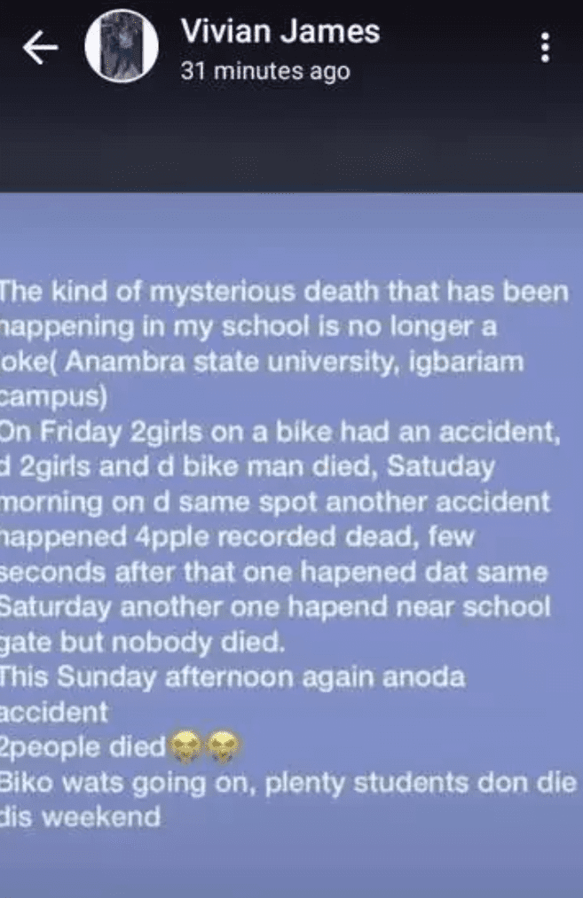 Lady Dies In a terrible Accident A Day after mourning two of her friends