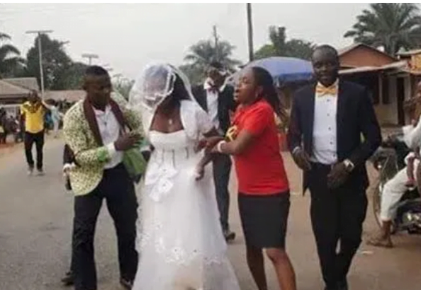 Bride flees from wedding 