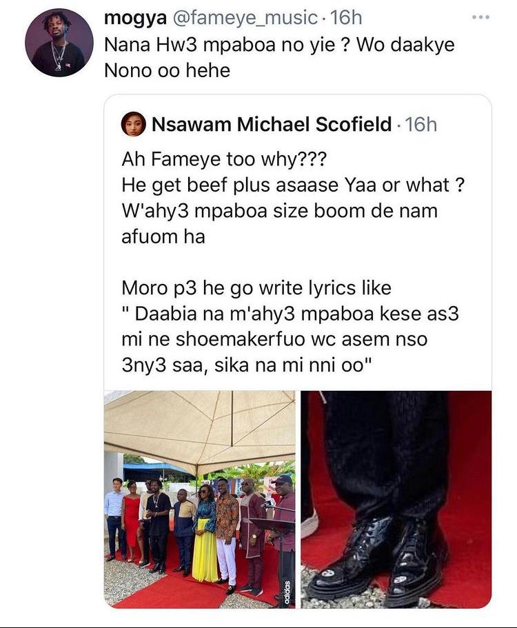That’s Your Future – Fameye Dirties A Fan Who Was Laughing At His Shoes