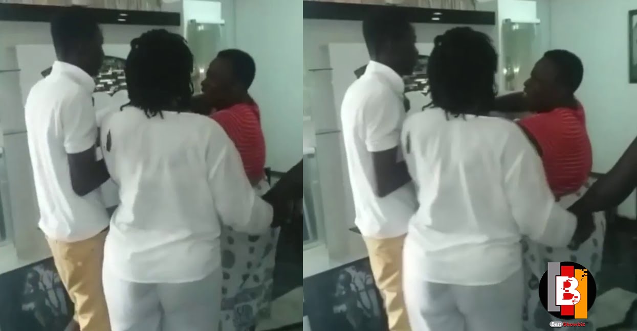 Video Of Funny Face Chopping Hot Slaps From His Baby Mama Surfaces Online