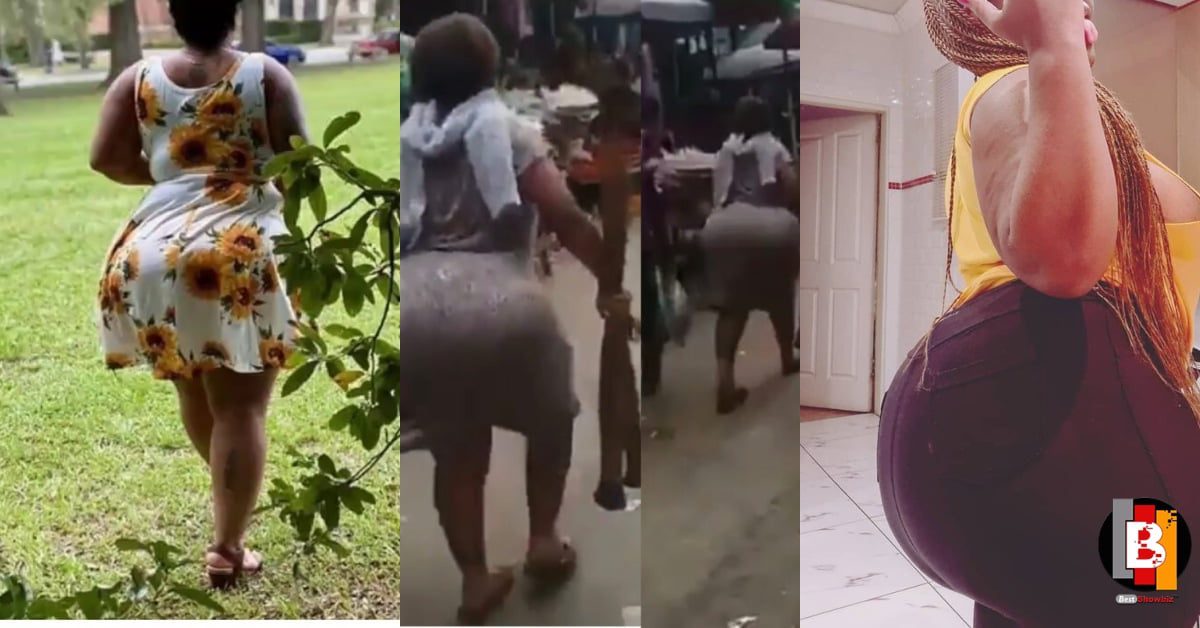 Woman With Heavy Backside Causes Confusion In The Market | Video