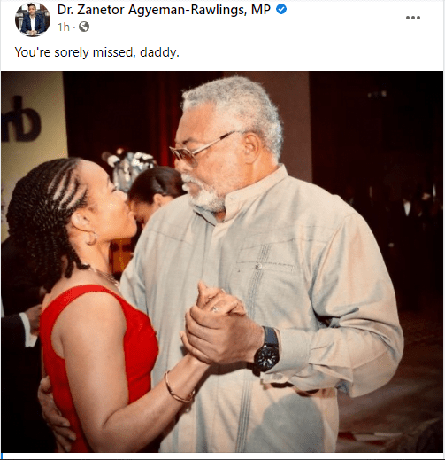 Zanetor Rawlings Shares lovely Photo With late Dad