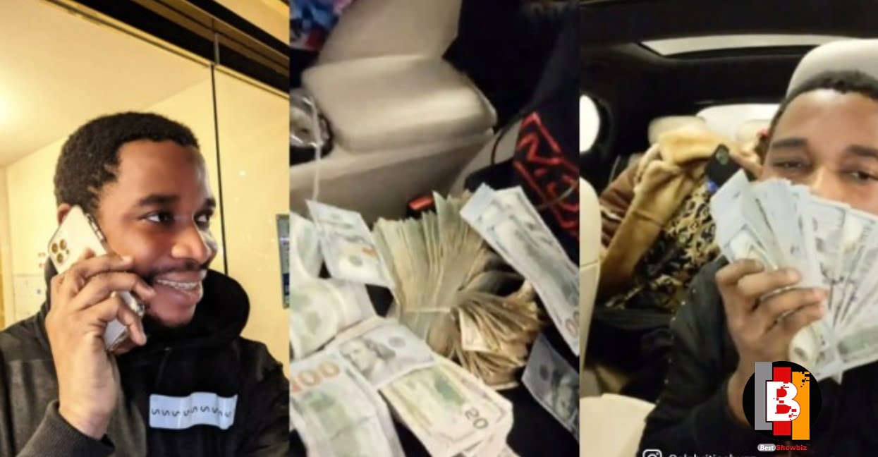 Twene Jonas Flaunts 1 Million Dollars And iPhone 12 pro In a New Video