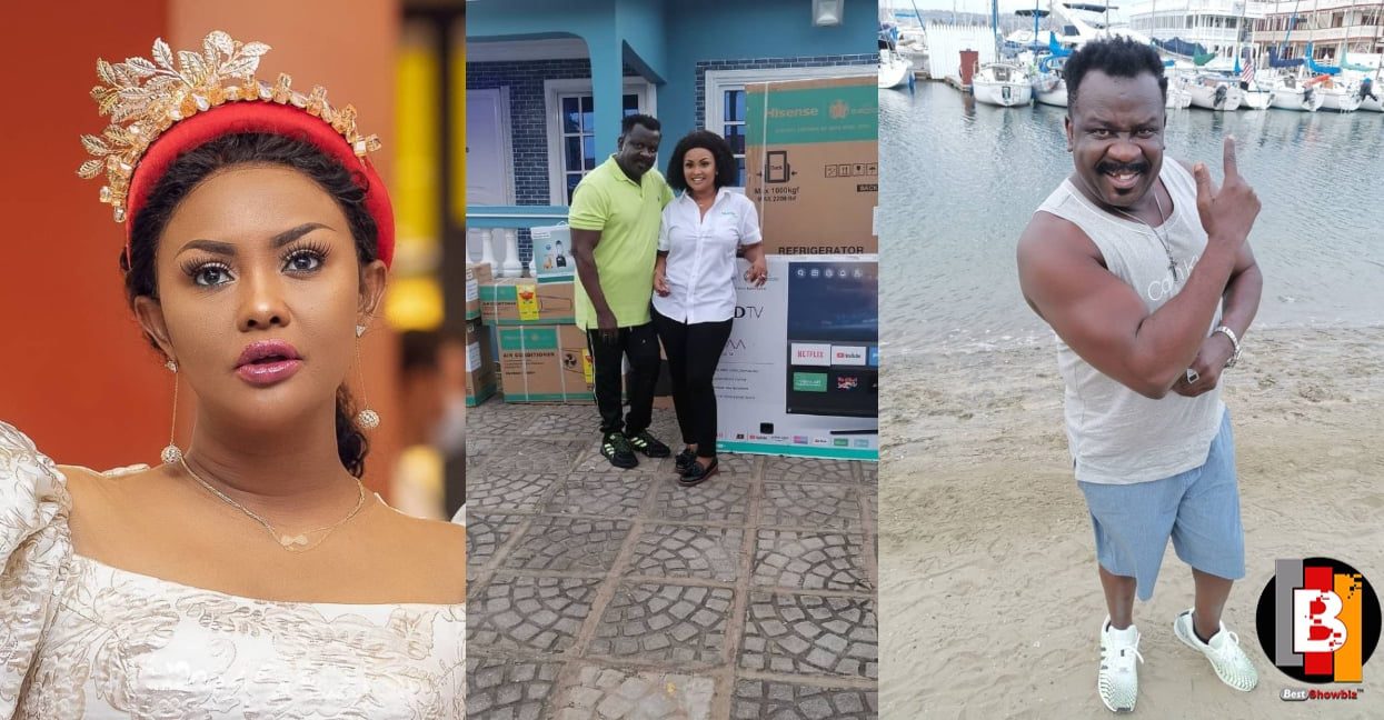 Nana Ama Mcbrown Surprises Koo Fori With Home Appliances After His House Burnt To Ashes