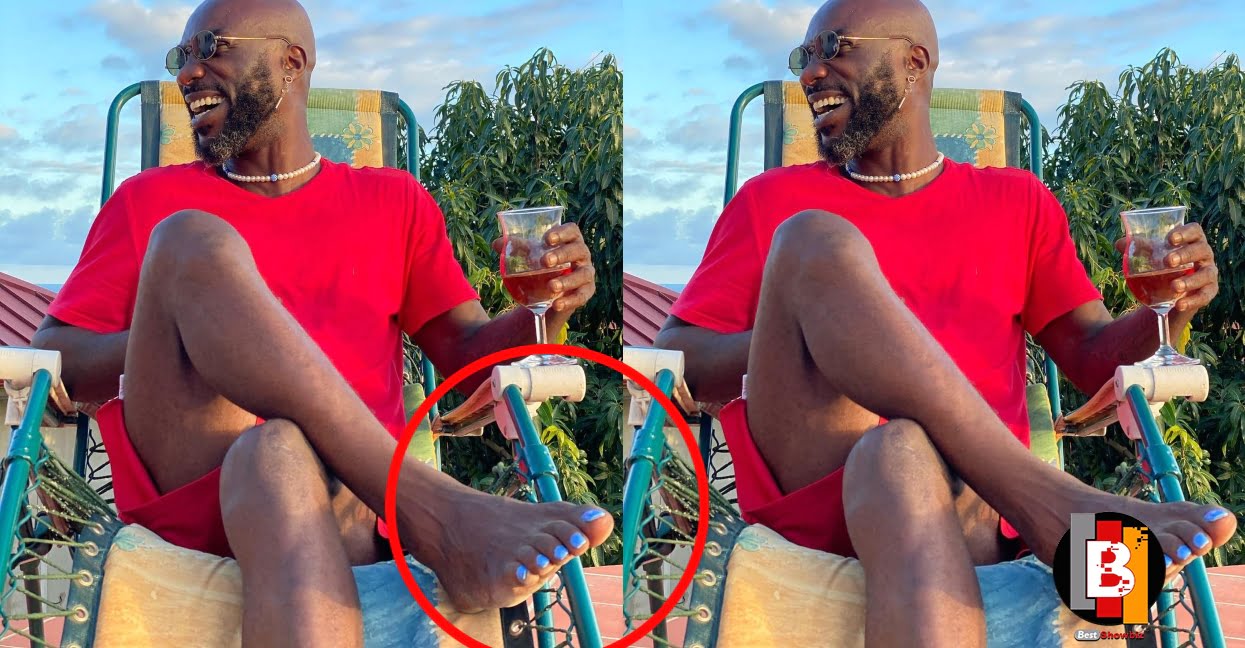Kwabena Kwabena insulted on social media for acting Gay by painting his Toenails (photo)