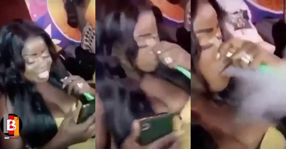 Video of a Lady smoking with skills breaks the internet