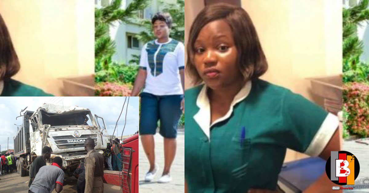 So Sad! Tipper Truck Kills A Beautiful Ghanaian Nurse Who Was Going For Night Shift
