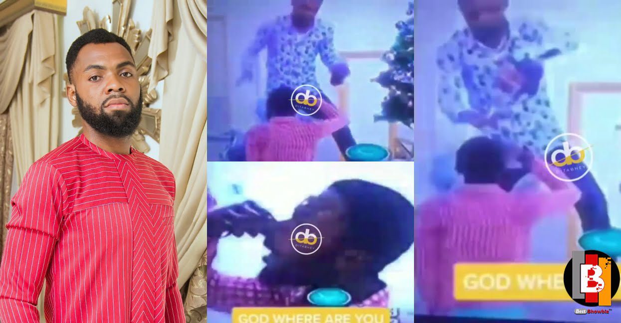 Rev. Obofour spotted washing his face on a church member's face on live TV