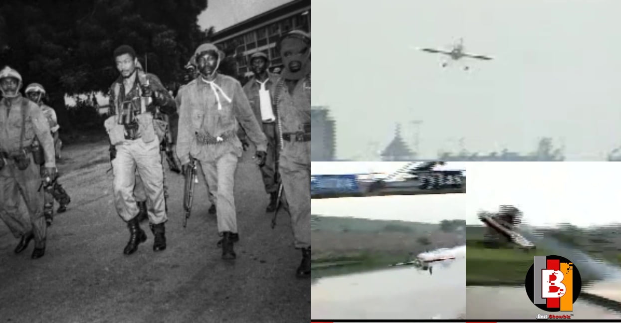 Historic Moment when Rawlings flew a plane under the Adomi Bridge (video)