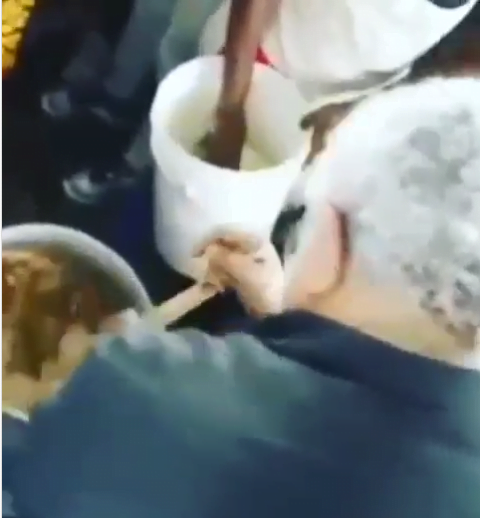 A throwback video of  J.J Rawlings cooking Banku surface