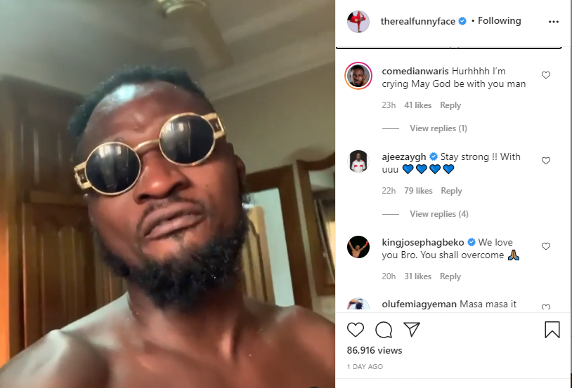 Funny Face drops a suicidal note - Celebrities and Fans get scared