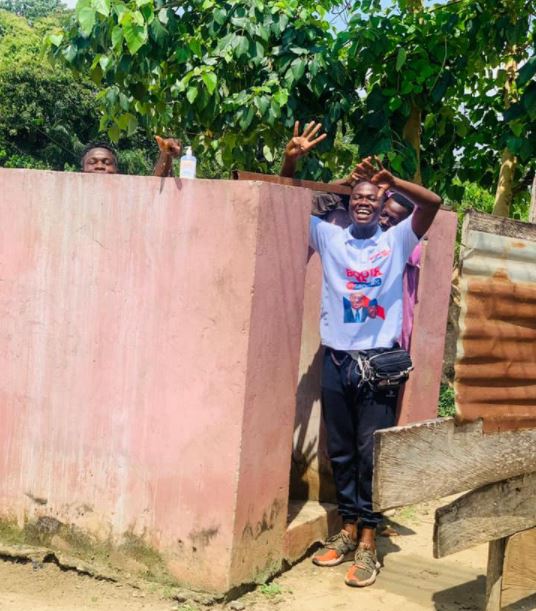 Hilarious Reactions As The NPP Moves from Bathroom To Bathroom with their Campaign
