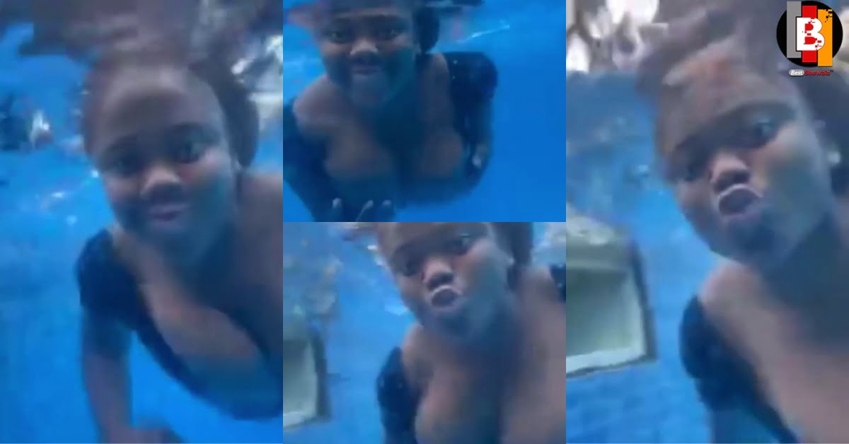 See what this lady did under a pool that is causing stir on social media (video)