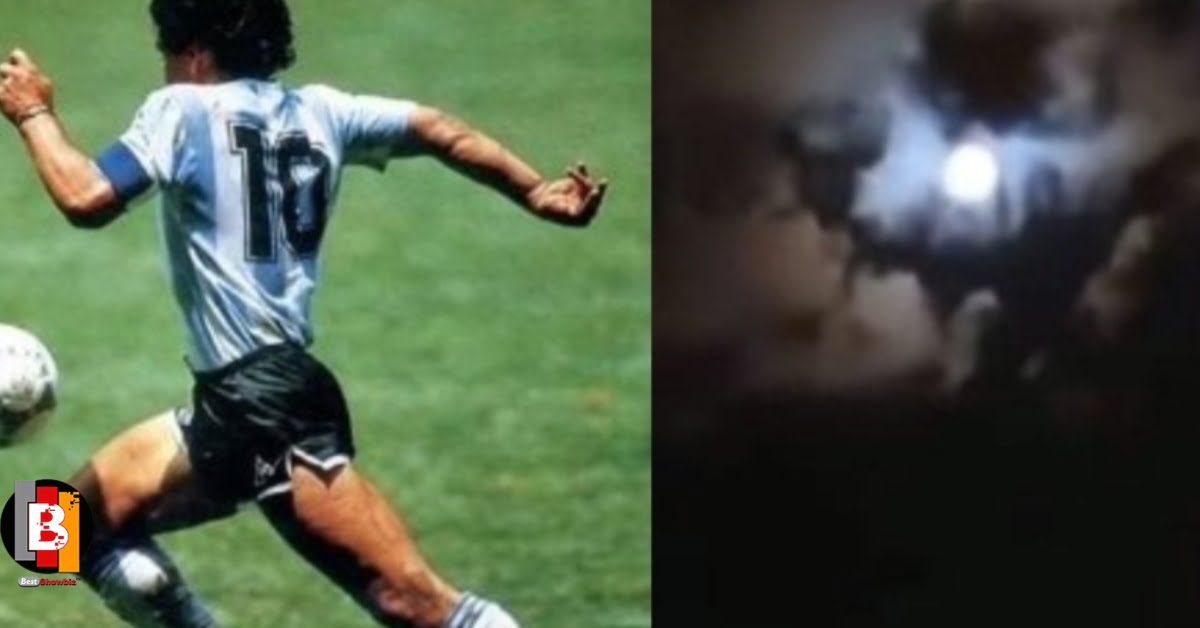 Shocking! Image of Diego Maradona Appears In The Sky Days After His Death - Video