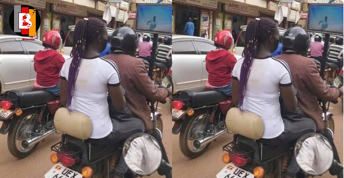 Okada rider goes viral for mounting a TV on his Bike for passengers to enjoy (photo)