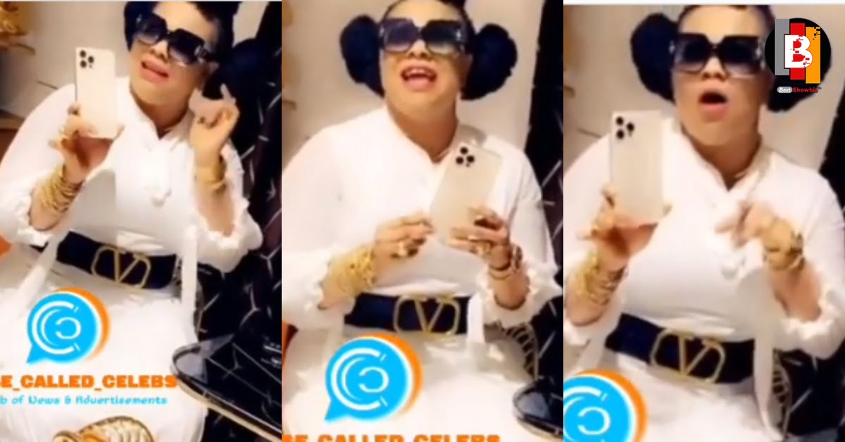 Nana Agradaa Shows Off Her iPhone 12 ‘Plo’ in New hilarious video