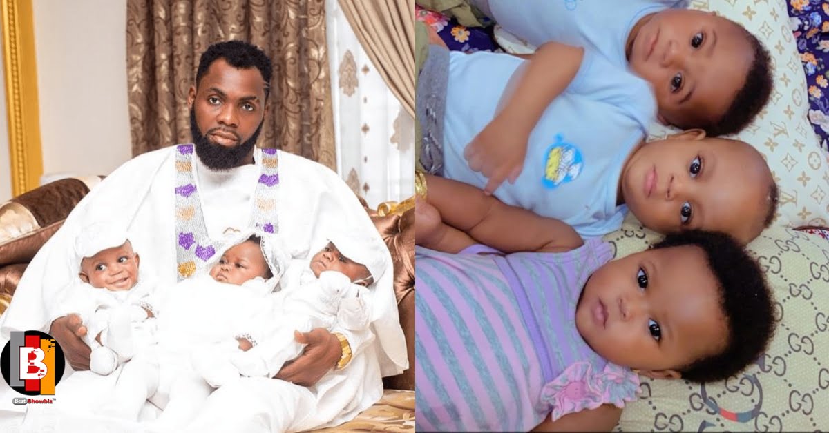 Photo Of Rev. Obofour’s Triplet Looking All Grown And Adorable Pops Up