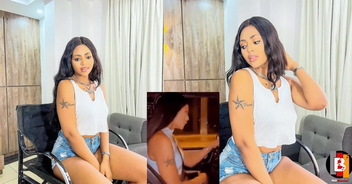 Sad Video of Regina Daniels heavily drunk while driving at a high speed pops up