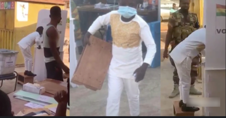 Yaw Dabo Storms Polling Station With A Kitchen Stool – Hilarious Video