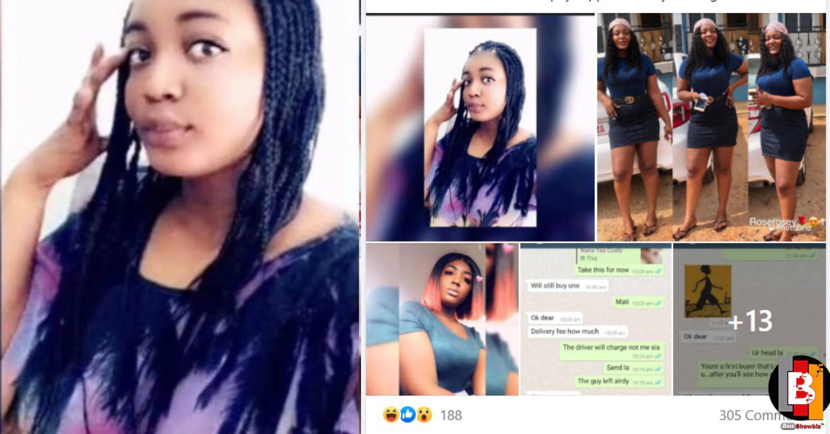 Kumasi Slay Queen exposed after refusing to pay for slippers She Bought - Photos