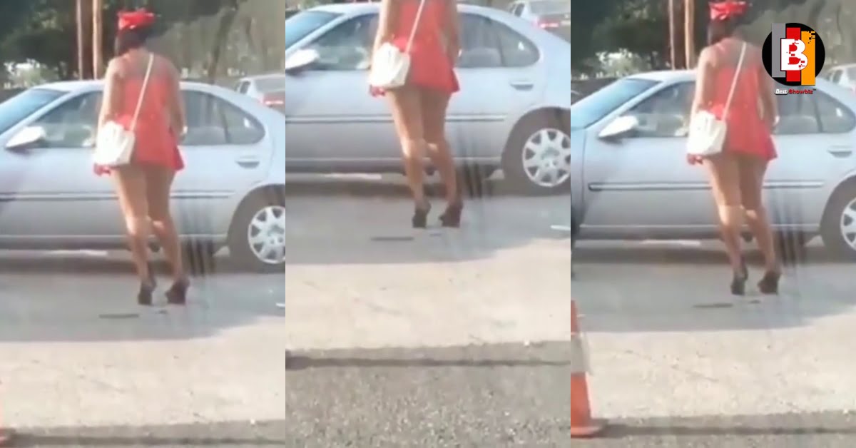Slay Queen spotted walking on the streets without panties (video)