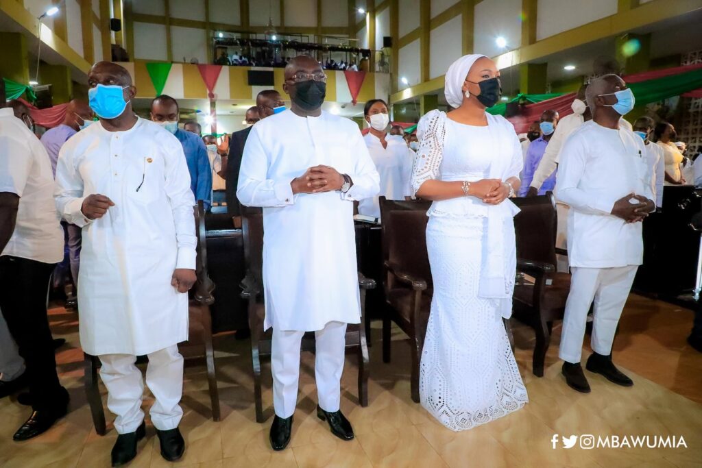 Vice President Bawmia and his wife Goes to Church to receive blessings on 31st December despite been Muslim (photos)