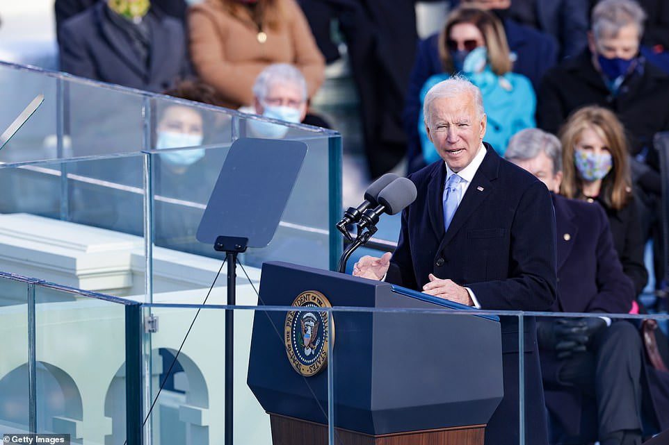 Here are hotos from Joe Biden's swearing-in ceremony