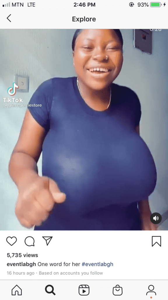 Lady Causes stir online with her huge "melons"