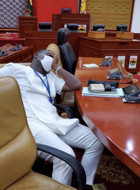 NPP MPs doze off in parliament after arriving at 4 am to occupy majority seats