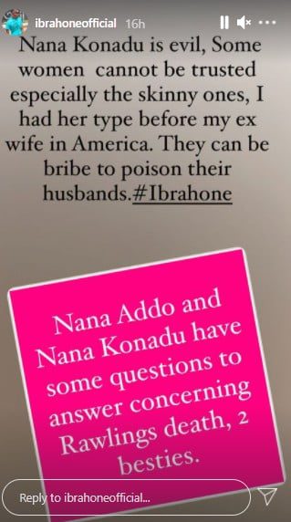"skinny women like Nana Konadu are ev!l and cannot be trusted"- Ibrah One